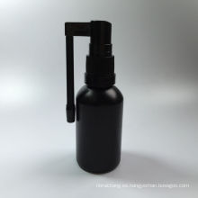 Negro plástico farmacéutico botella con bomba Oral